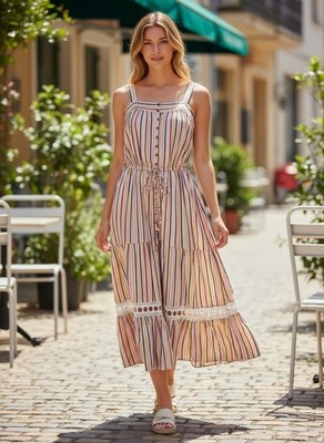 NWT LemLem Anika Net A Porter Sweepy Sun Maxi Dress $375 RESORT LG Ethical  | eBay