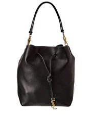 Saint Laurent Paris Vii Leather Hobo Bag Women's Black Ns