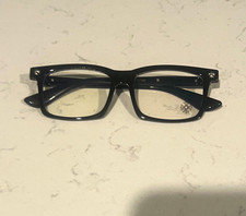Black Full Rim Rectangular Plastic Eyeglasses...
