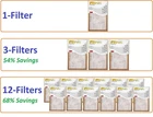 Filtrete Air-Filter Basic Pleated Furnace Replacement Pad Dust Pack Lot 3M 6 12