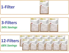 Filtrete Air-Filter Basic Pleated Furnace Replacement Pad Dust Pack Lot 3M 6 12