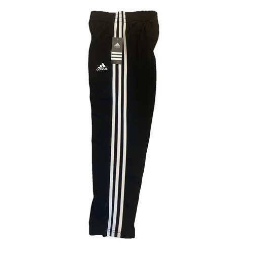 Boys Youth Adidas Training Pants Joggers Small/8. White Stripes 3 NWT - Picture 3 of 10