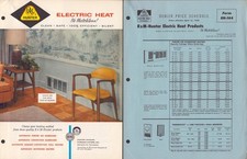 1960  Hunter  Home Electric Heat Fans  Brochure $ Price List Sheet   24" x 11"