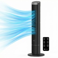 Tower Fan | 43 inch Oscillating Tower Fan | Remote | 4 Fan Speeds | PureMate