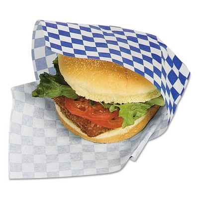 Bagcraft EcoCraft Grease-Resistant Paper Wrap/Liner, 12 x 12, Blue, 1000/Box, 5