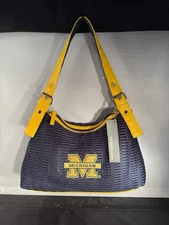 University of Michigan Purse Tote  with Logo Design Adjustable Shoulder Strap