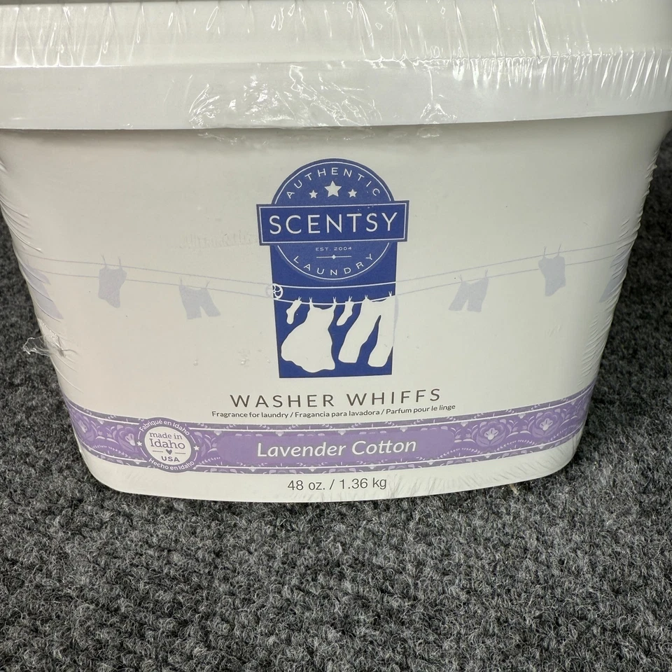 Lavadora Scentsy Clean Whiffs algodón lavanda 48 oz. Nueva bañera sellada hecha en EE. UU. Foto 2 de 4