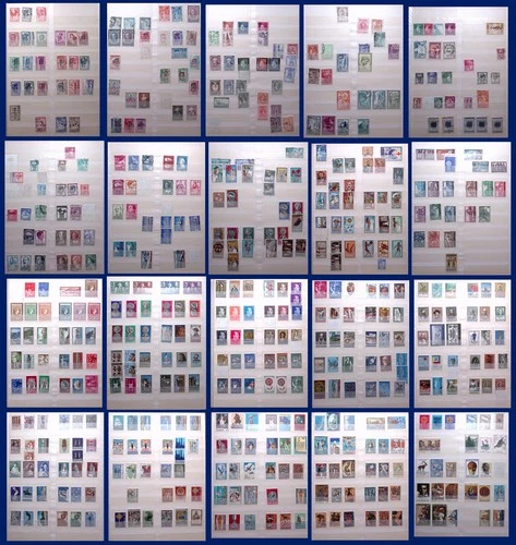 GREECE: Selection of Used & Unused in Stamp Album - 29 Sides of Album Page ^