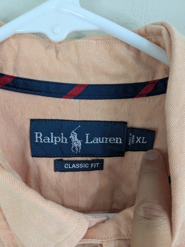 Ralph Lauren Shirt Men's Extra Large Orange Button-down Long Sleeve Casual - Picture 4 of 8
