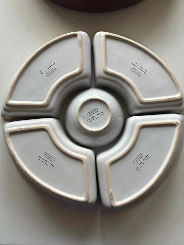 Pottery Barn PASTA RUSTICA 6 Pc Condiment Carousel 12", Lazy Susan - Image 4 of 4