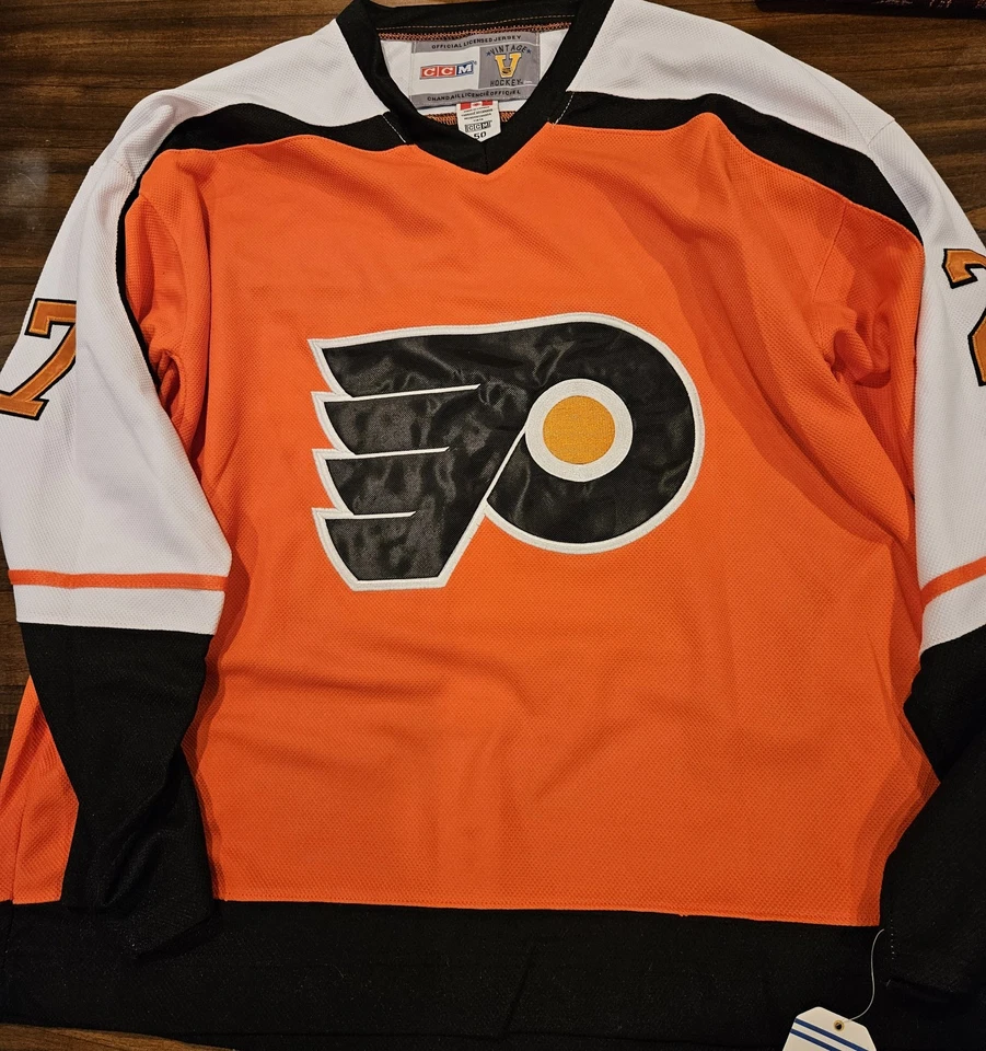 Philadelphia Flyers Ron Hextall Vintage Ccm Nhl Jersey Size 50 With Tag - Image 3 of 4