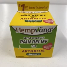 HEMPVANA Ultra Strength Pain Relief Gel for Arthritis 4 Oz * EXP 8/26