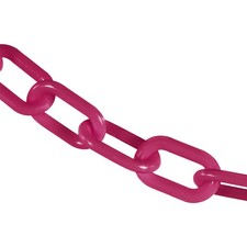 Mr. Chain Heavy-Duty Plastic Barrier Chain, Safety Pink, 25 Feet, Pink 