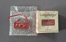 Longaberger Peony Basket Tie-On with Ribbon 39535