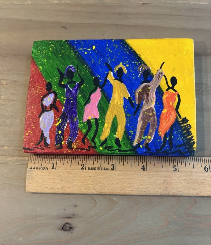 Original Oil Acrylic Art On Wood Signed By Bahama Artist Shammond Hanna