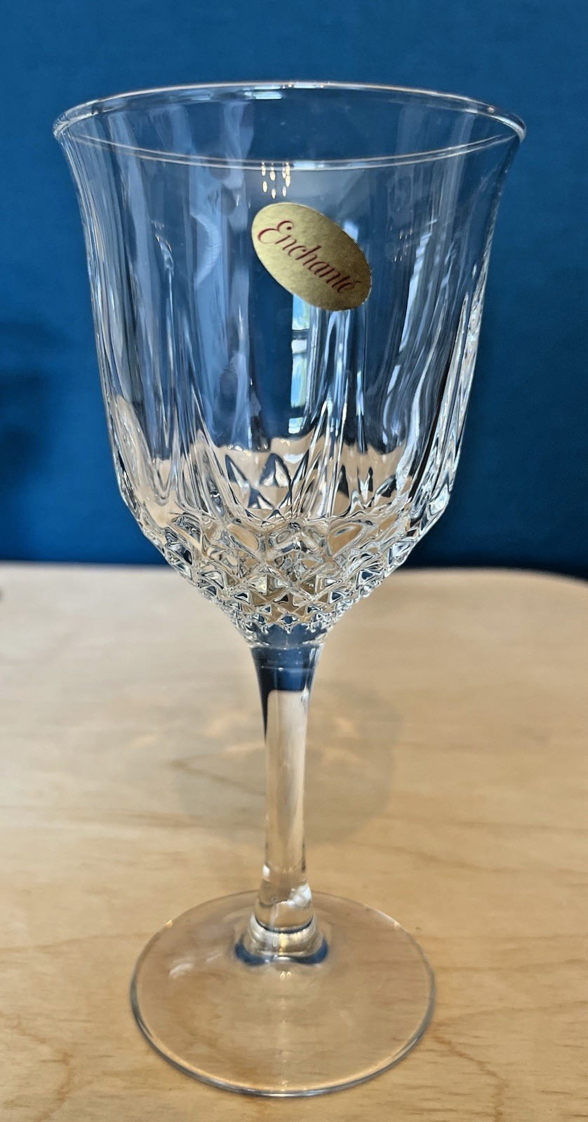 4 Lminarc Enchante Wine Glasses Vintage Crystal Stemware, French Crystal, Boxed image 6