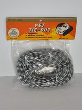 15 Ft Pet Tie-Out Cable Dog Runner Weather Resistant Swivel Snaps - Made in USA