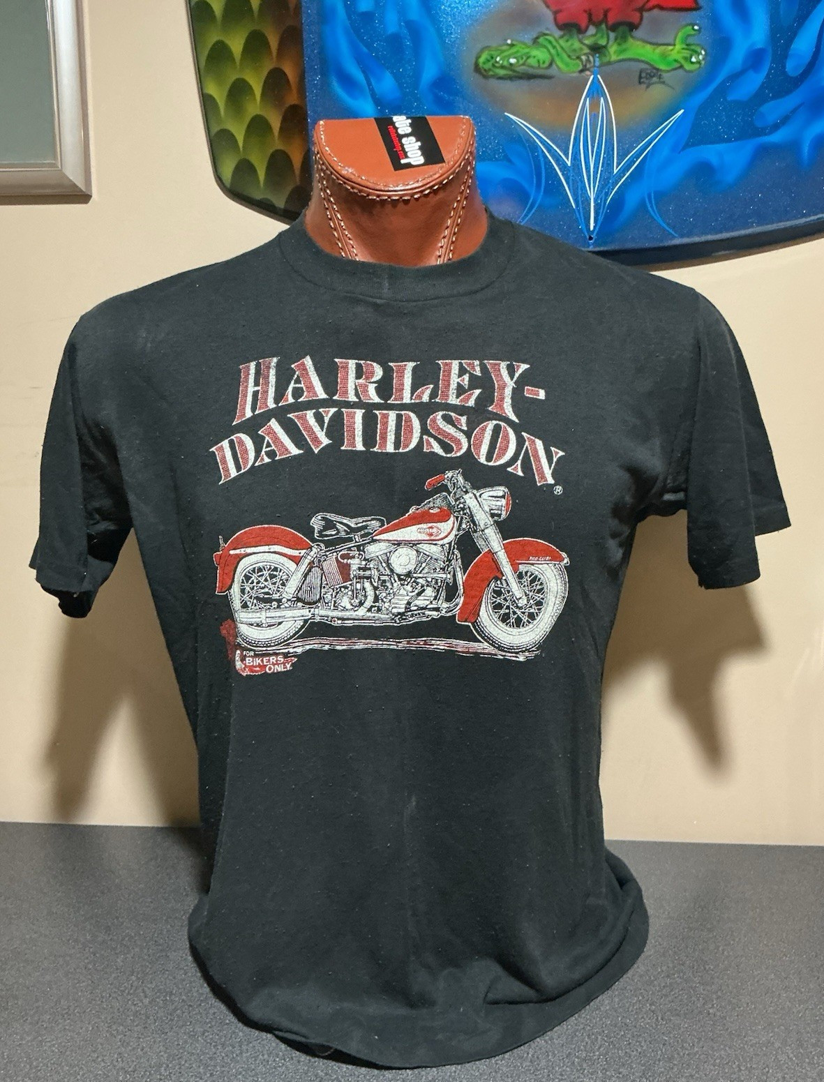 Vintage 1980's Harley-Davidson Panhead t-shirt Farrow's Ohio Sportswear tag sz L