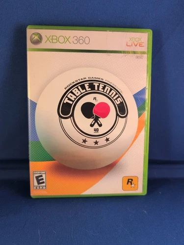 Rockstar Games Presents Table Tennis (Microsoft Xbox 360, 2006) CIB With manual