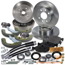 BREMSKLÖTZE + SCHEIBEN VORNE + BREMSSCHLAUCH VORNE + HINTEN FÜR OPEL CORSA B