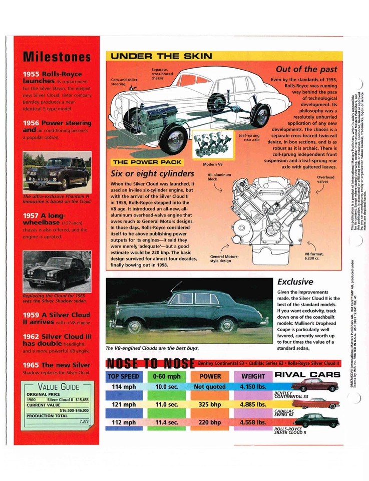 ROLLS ROYCE SILVER CLOUD IMP Brochure: 1959,1960,1961,........ - Image 4 of 4