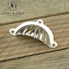 POLISHED NICKEL SOLID BRASS CABINET DOOR HANDLES CHEST DRAWER KITCHEN KNOBS PULL