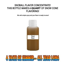 ROOT BEER MIX Snow CONE/SHAVED ICE Flavor QUART #1 CONCESSION SUPPLIES