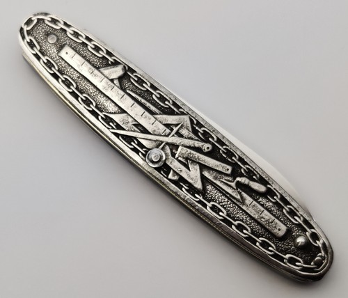 ANCIEN COUTEAU MAÇONNIQUE - Photo 5/8