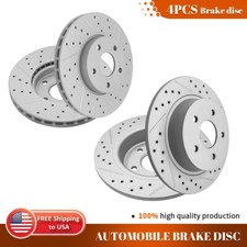 Front & Rear Drilled Disc Brake Rotors For Toyota RAV4 Camry Avalon Lexus ES300h