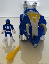 imaginext power rangers blue ranger and triceratops