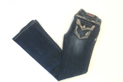 Grace in LA Women's Medium Wash Bling Wings Boot Cut Jeans - Plus Sizes