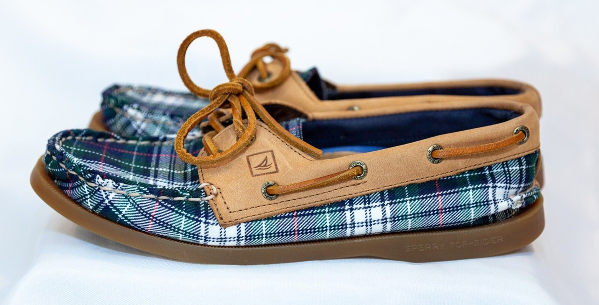 Men’s Y2k fall Sperry outdoors boat slip on top sider plaid Sperry Top-Sider A/O 2-Eye Tartan Plaid Fly Fish Boat Shoe  main image 3