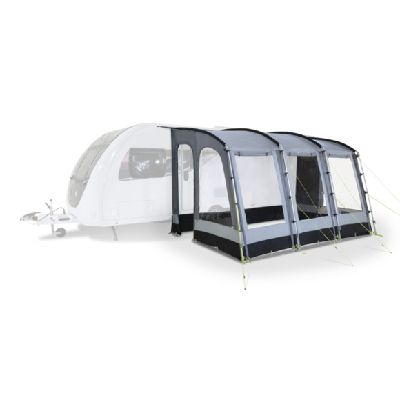 Kampa Dometic Rally 390 - Pearl Grey - Poled Caravan Porch Awning