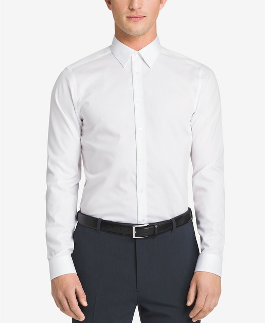 calvin klein white dress shirt