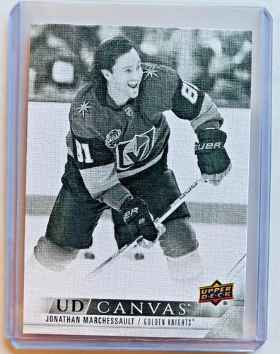 2022-23 UPPER DECK EXTENDED HOCKEY CANVAS BLACK WHITE SP JONATHAN MARCHESSAULT