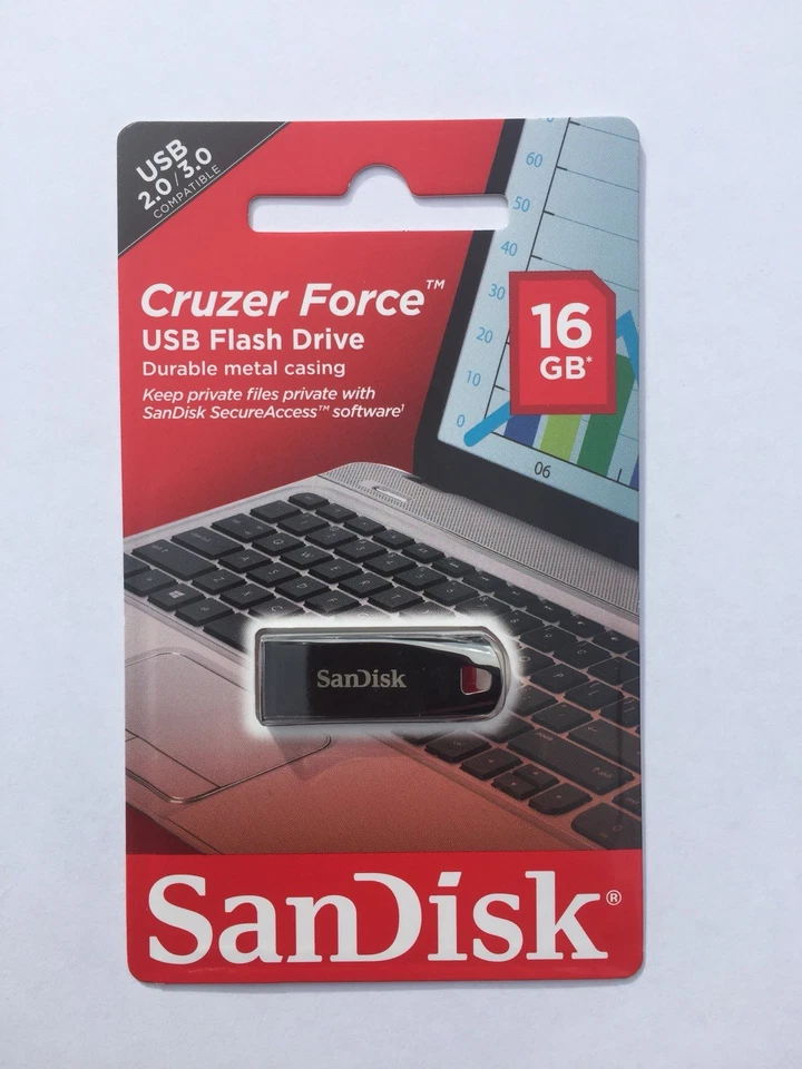 SanDisk Cruzer Force 8/16/32/64GB High Speed USB Flash Drive Memory Stick-UK - Image 3 of 4