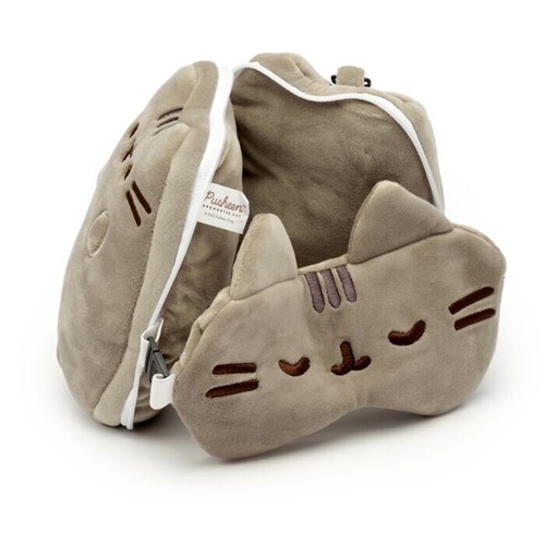 Set Maschera Occhi Cuscino Viaggio Peluche Rotondo Relax Sonno Regalo Ragazzi Ragazze Bambini - Foto 3 di 12