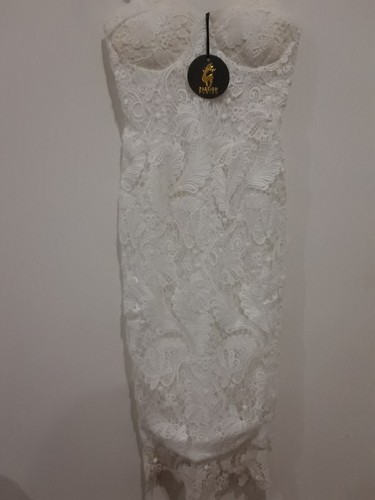 Passion Fusion Dress Cocktail XS 6 Party Womans Bodycon White Lace New Tags - Picture 6 of 20