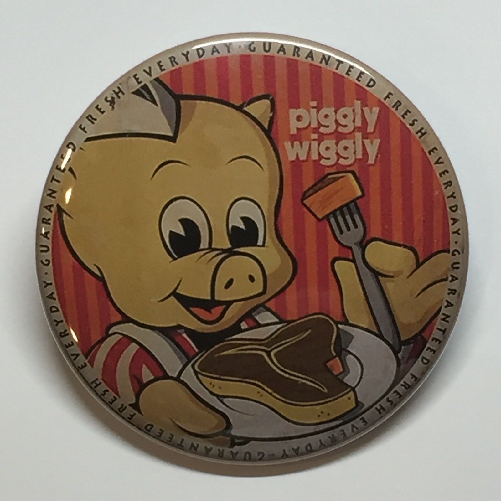 Piggly Wiggly Guaranteed Fresh Advertising Pocket Mirror Vintage Style