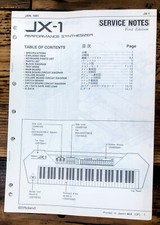 Roland JX-1 Synthesizer Service Manual Original 