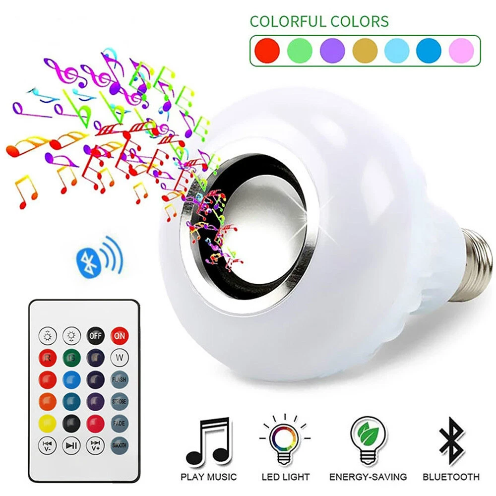 Buy Colour Changing LED Bulb with Bluetooth Speaker & Remote +