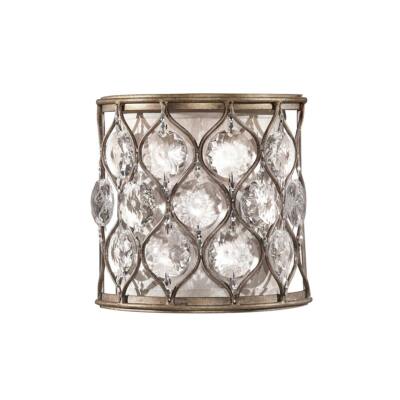 Beige Nickel Glamour Klassisch Wandleuchte Leuchter 1x60W/E14 11,4x20,3 [cm]