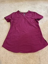 Meraki Sport Scrub Women s Size XS burgundy V-Neck Pockets active sport