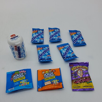 Zuru Mini Brands Lot Of 9 Candy Miniatures Mentos Jolly Rancher Warheads
