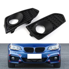 Closed Mesh Front Bumper Fog Light Grille Fit BMW 2 Series F22 F23 M Sport 2pcs