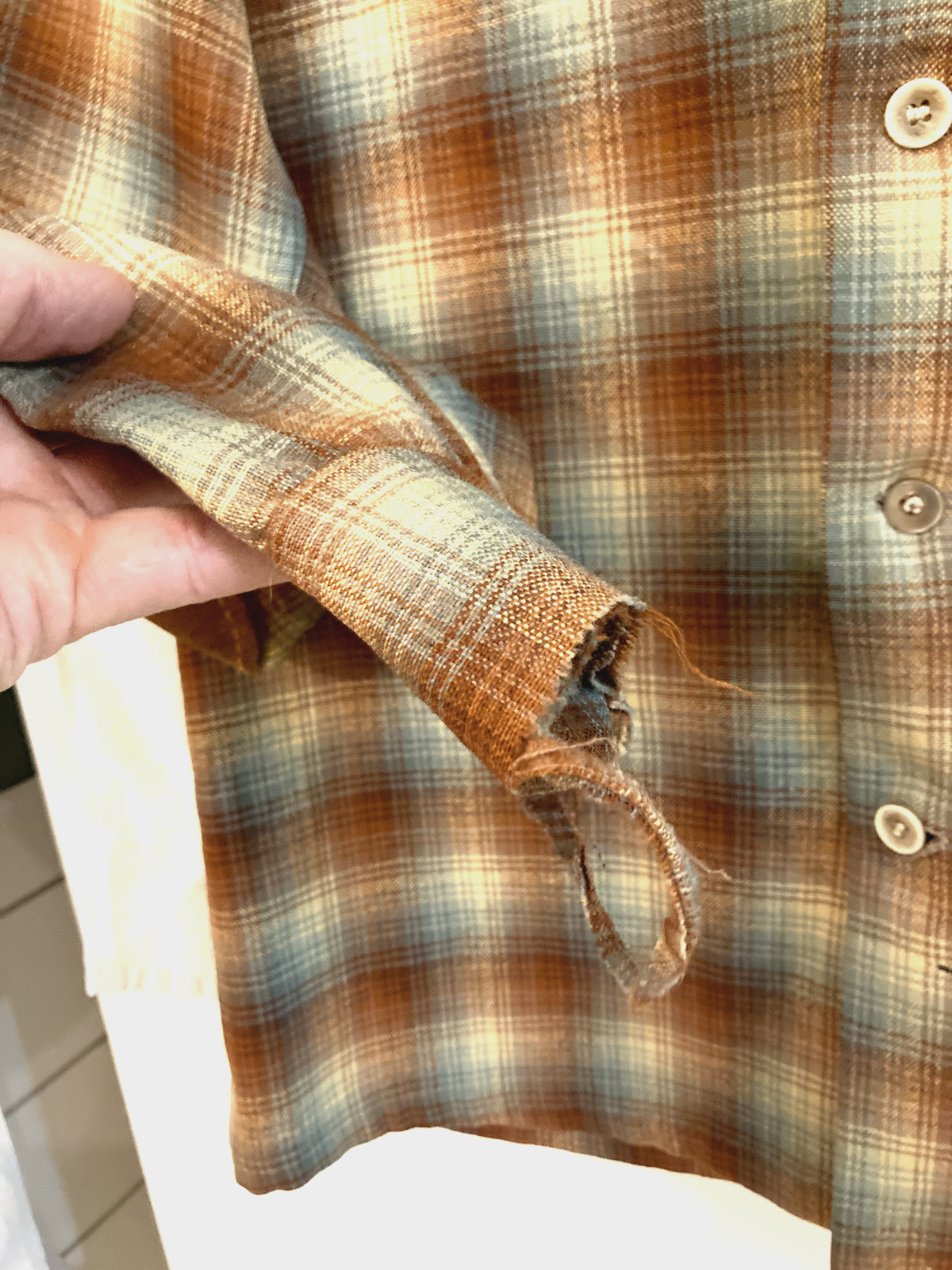 Pendleton wool vintage button down shirt elbow pa… - image 3