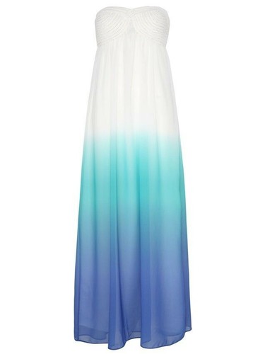 Jeans West Ombre Turquoise Maxi Dress 