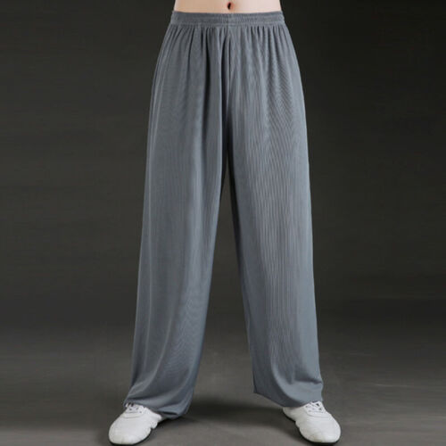 Shaolin Kung Fu Seide Tai Chi Hose lose Kampfkunst Flügel Chun Hose Streifen - Bild 13 von 14