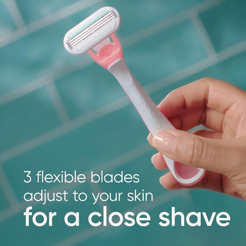 Gillette Venus Sensitive Women's Disposable Razors - Single Package of 3 Razors - Picture 2 of 8