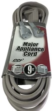 Coleman Cable 35388809 14/3 SPT-3 250V Gray Air Conditioner Power Cord, 9 Feet